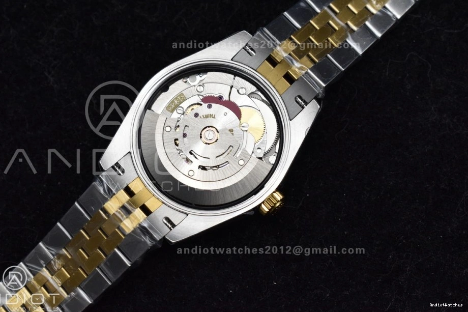 GSF on 278273 Steel DateJust 316L Stick Black Ladies Dial Markers Soft 31 Bracelet 561 YG President 1123